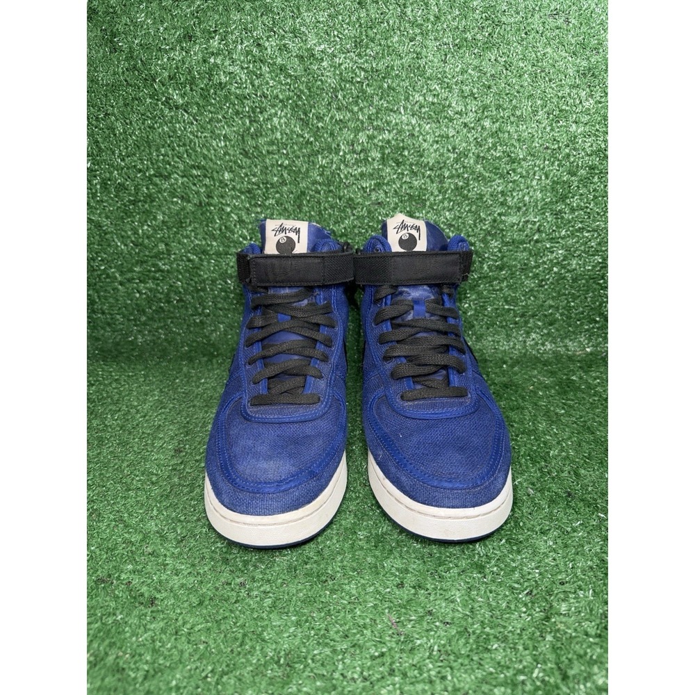Stussy X Nike Vandal High DX5425-400 Royal Blue Black Skate Sneakers Mens Size 8 - Picture 5 of 9